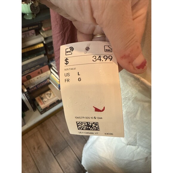 New With Tag Divided H&M Skirt & Blouse Set White Puff Sleeve Boho Large - Picture 6 of 8